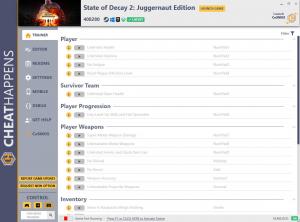State of Decay 2: Juggernaut Edition Trainer for PC game version  v408280