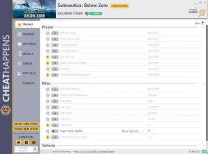 Subnautica: Below Zero Trainer for PC game version Oct-2020 37024