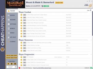 Mount and Blade 2: Bannerlord Trainer for PC game version e1.5.4.247373