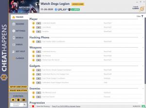 Watch Dogs: Legion Trainer for PC game version v11.26.2020