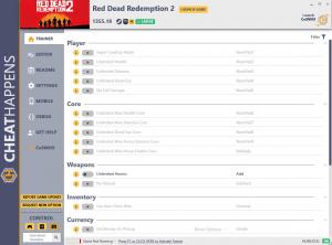 Red Dead Redemption 2 Trainer for PC game version v1355.18