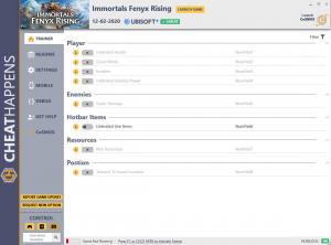 Immortals Fenyx Rising Trainer for PC game version v1.0
