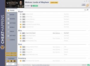 Wolcen: Lords of Mayhem Trainer for PC game version v1.1.0.0