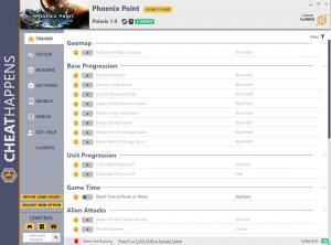 Phoenix Point Trainer for PC game version Polaris 1.9