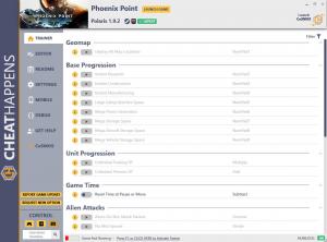 Phoenix Point  Trainer for PC game version Polaris 1.9.2