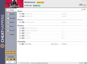 Ghostrunner Trainer for PC game version v0.32091.481