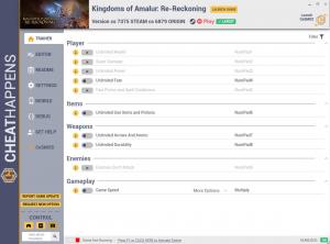 Kingdoms of Amalur: Re-Reckoning Trainer for PC game version cs 7375 STEAM cs 6879 ORIGIN
