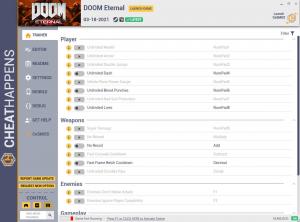 DOOM Eternal Trainer for PC game version v03.18.2021