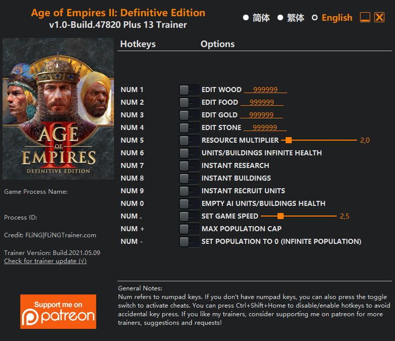 cheats for age of empires definitive edition
