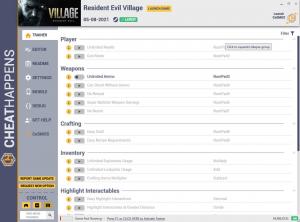 Resident Evil Village Trainer for PC game version v05.08.2021