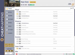 Days Gone Trainer for PC game version v05.25.2021