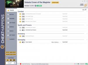 Solasta: Crown of the Magister Trainer for PC game version v1.0.18