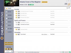 Solasta: Crown of the Magister Trainer for PC game version v1.0.22