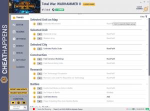 Total War: Warhammer 2 Trainer for PC game version v1.12.0 HF