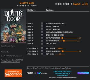 Death's Door Trainer for PC game version v1.0