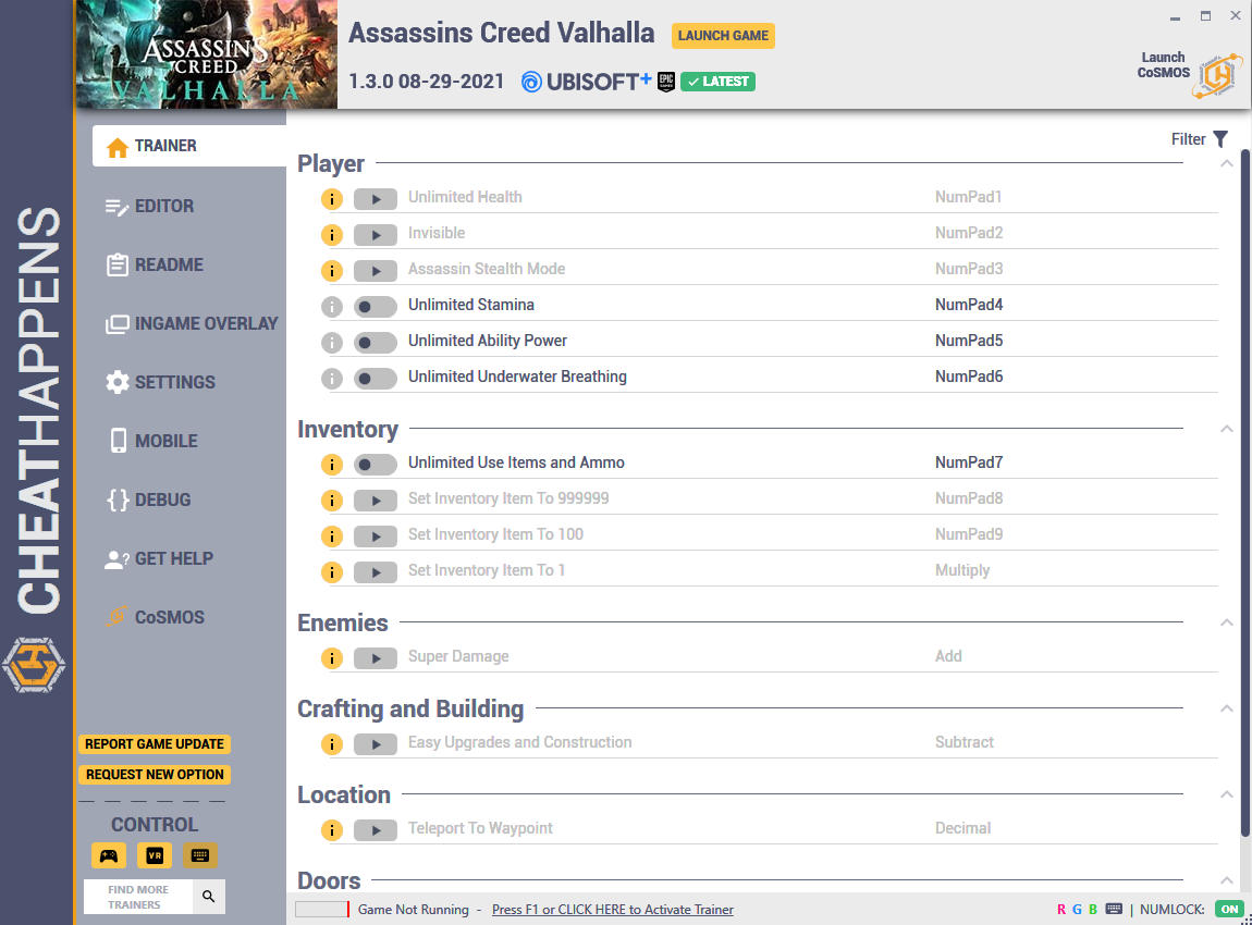 Assassin's Creed: Valhalla Trainer +19 v1.0.4 FLiNG GAME TRAINER