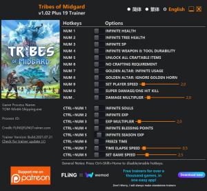 Tribes of Midgard Trainer for PC game version v1.02