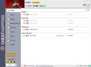 Hades Trainer for PC game version v1.38099 64-BIT