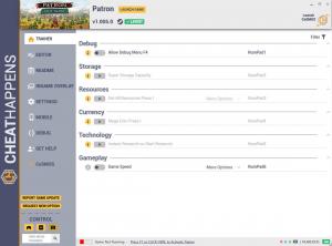 Patron Trainer for PC game version v1.005.0