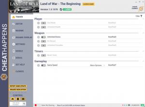 Land of War - The Beginning Trainer for PC game version v1.3.1570