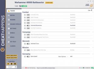 Warhammer 40.000: Battlesector Trainer for PC game version v1.0.2