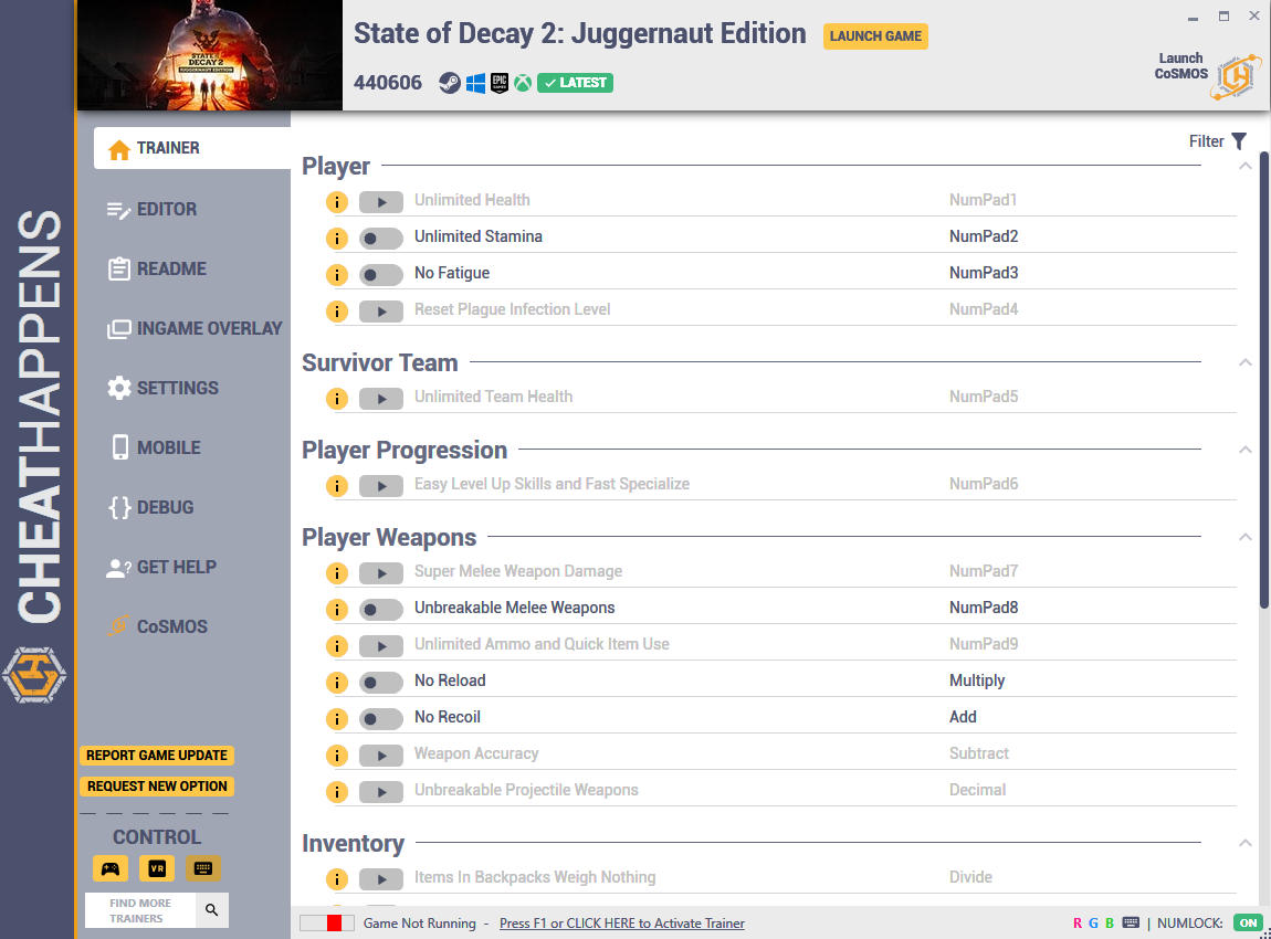 State of Decay 2 Trainer +15 Cheats 