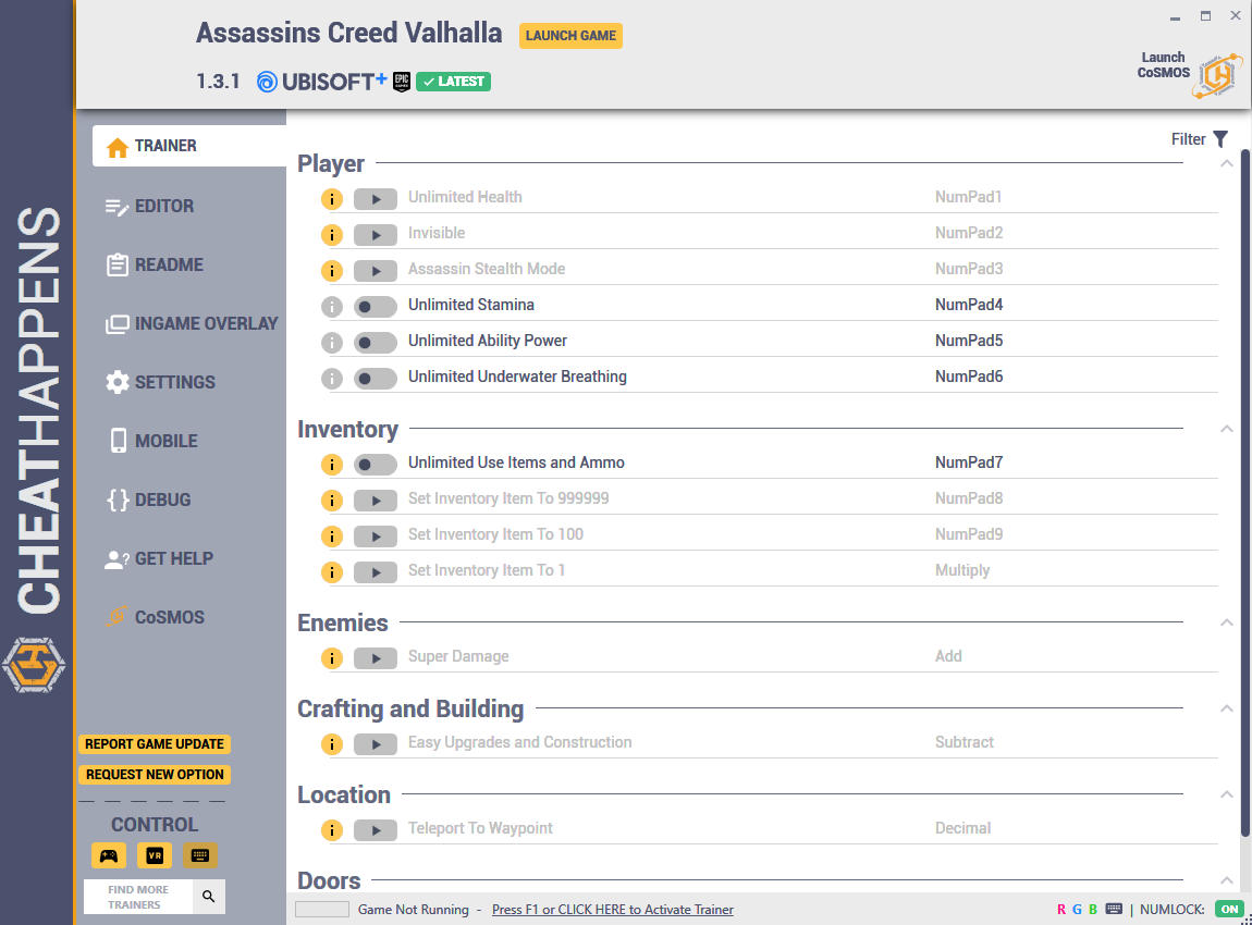 Assassins Creed Valhalla v1.0.2-v1.2.0 Plus 19 Trainer-FLiNG 