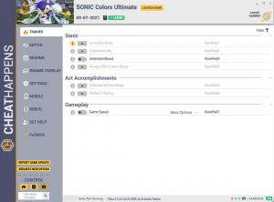 Sonic Colors: Ultimate Trainer for PC game version v09.07.2021