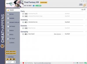 Final Fantasy XIII Trainer for PC game version v09.13.2021