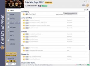 Total War Saga: TROY Trainer for PC game version v1.6.2 Build 15281