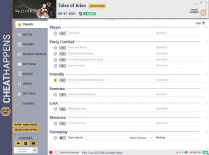 Tales of Arise Trainer for PC game version v09.17.2021