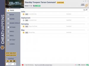 Starship Troopers - Terran Command Trainer for PC game version Demo 1.1.3