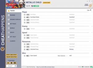 Metallic Child Trainer for PC game version v1.2.11