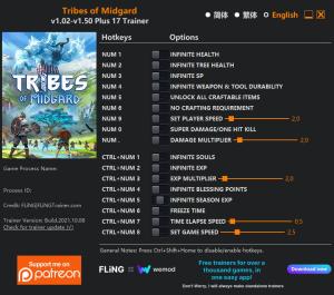 Tribes of Midgard Trainer for PC game version v1.50