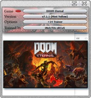 DOOM Eternal Trainer for PC game version v7.1.1