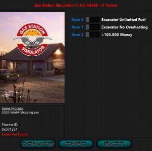 Gas Station Simulator  Trainer for PC game version v1.0.2.46685
