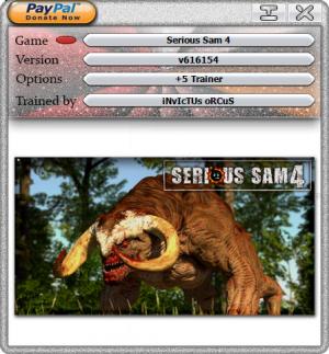 Serious Sam 4 Trainer for PC game version v616154