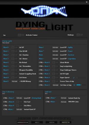 Dying Light: The Following Trainer for PC game version v1.49.0