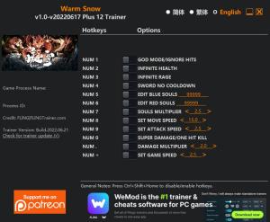 Warm Snow Trainer for PC game version v26.01.2022
