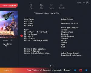 Final Fantasy VII Remake Intergrade Trainer for PC game version v1.01