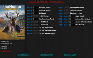 theHunter: Call of the Wild Trainer for PC game version v2304628