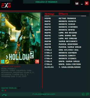 Hollow 2 Trainer for PC game version v08.07.2022