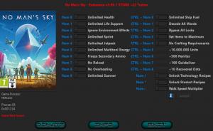No Man's Sky Trainer for PC game version v3.99.1
