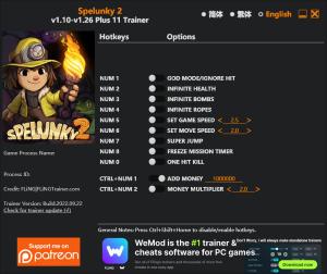 Spelunky 2 Trainer for PC game version v1.26