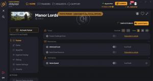 Manor Lords Trainer for PC game version v0.5.1.1