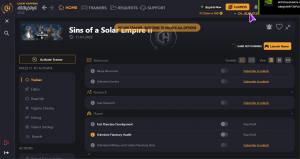 Sins of a Solar Empire II  Trainer for PC game version  v11-01-2022