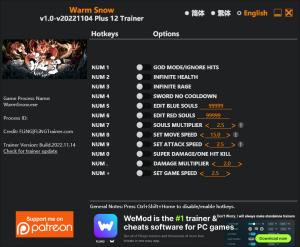 Warm Snow Trainer for PC game version v2022.11.04