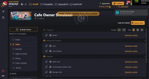 Cafe Owner Simulator Trainer for PC game version v1.0.213