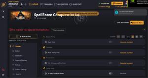 SpellForce: Conquest of Eo Trainer for PC game version v01.00.26984