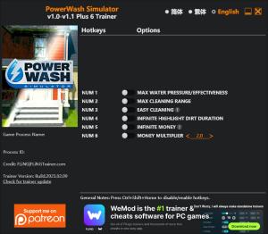 PowerWash Simulator Trainer for PC game version v2023.02.09